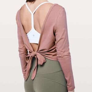 Lululemon Its A Tie Long Sleeve Wrap Shirt Top Copper Coil Size 6